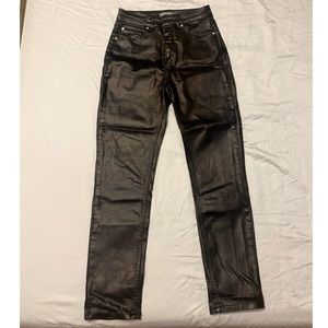 Black Faux leather jeans